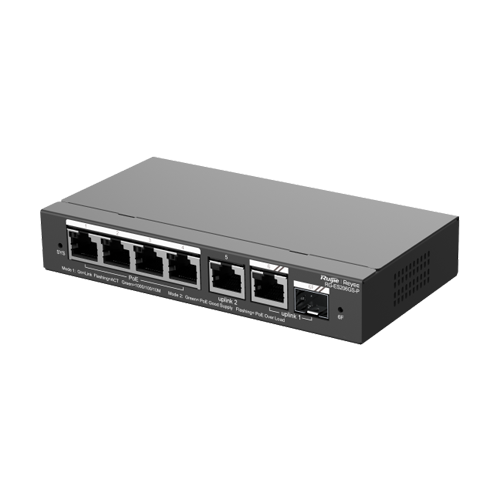 img20443large Switch L2, 4 x RJ45 1G PoE, 1 x RJ45 1G, 1 x combo SFP/RJ45 1G, Cloud Management - Ruijie Reyee RG-ES206GS-P - imagine 1