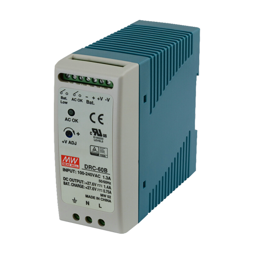 img21255large Sursa de alimentare in comutatie, 27.6V / 1.4A + 0.75A, sina DIN, backup - MEAN WELL DRC-60B - imagine 1