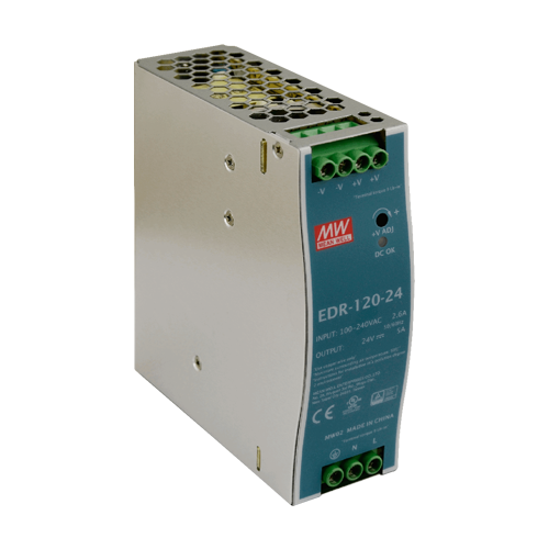 img21367large Sursa de alimentare in comutatie, 24V / 5A, sina DIN - MEAN WELL EDR-120-24 - imagine 1