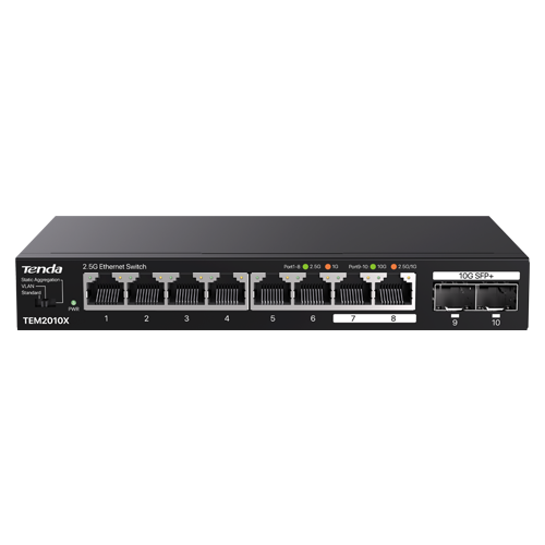 img21804large Switch 8 x RJ45 2.5G, 2 x SFP+ 10G - TENDA TND-TEM2010X - imagine 1