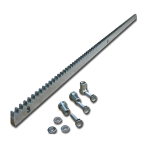 Cremaliera metalica zincata 30x12 mm - lungime 1M CRM4