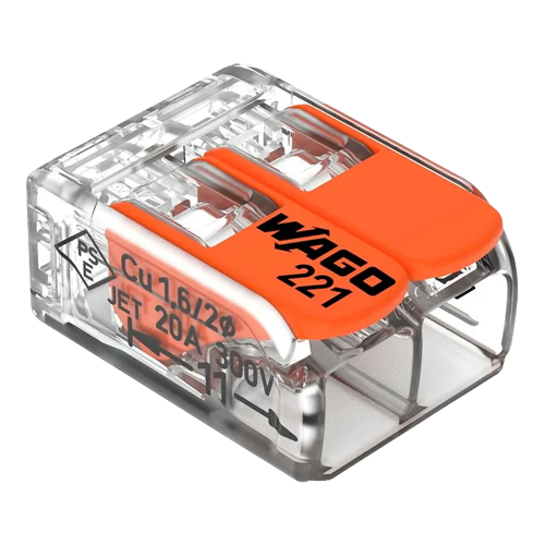 img23056large Conector derivatie 2 fire, max. 4 mm² (100 buc.) - WAGO 221-412 - imagine 1