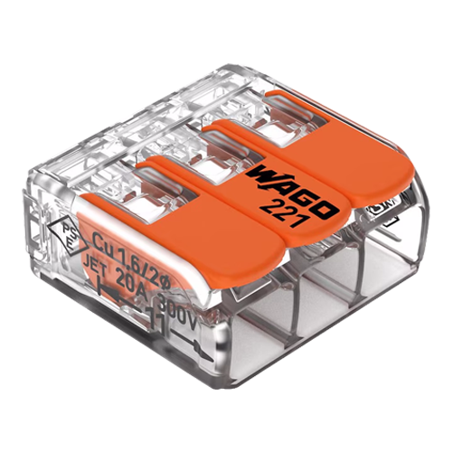 img23068large Conector derivatie 3 fire, max. 4 mm² (50 buc.) - WAGO 221-413 - imagine 1