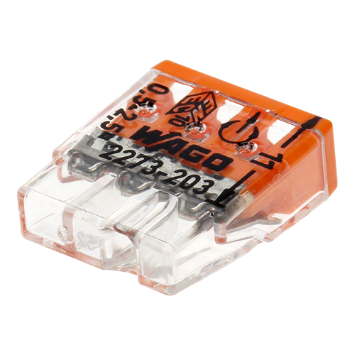 img23156large Conector compact de imbinare, 3 fire, max. 2.5 mm² (100 buc.) - WAGO 2273-203 - imagine 1