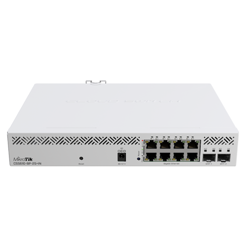 img23316large Switch, 8 x Gigabit PoE, 2 x SFP+ 10Gbps, Management - MikroTik CSS610-8P-2S+IN - imagine 1