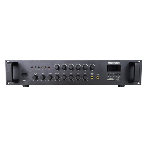 img23475large Amplificator Analog, 120W, 6 zone, 2xAUX, EMC IN, 2xMic, Bluetooth, USB, SD Card, MP3 - HIKVISION DS-QAE0A120G1-VB6 - imagine 1
