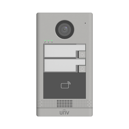 img24276large Post exterior videointerfon TCP/IP pentru 2 familii, IR, IK08 - UNV OEU-202S-HMK2 - imagine 1