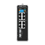 Switch industrial 7 x RJ45 1G PoE+, 1 x RJ45 1G Hi-PoE, 2 x SFP 1G, Cloud Management - Ruijie Reyee RG-NIS2100-8GT2SFP-HP - imagine 3