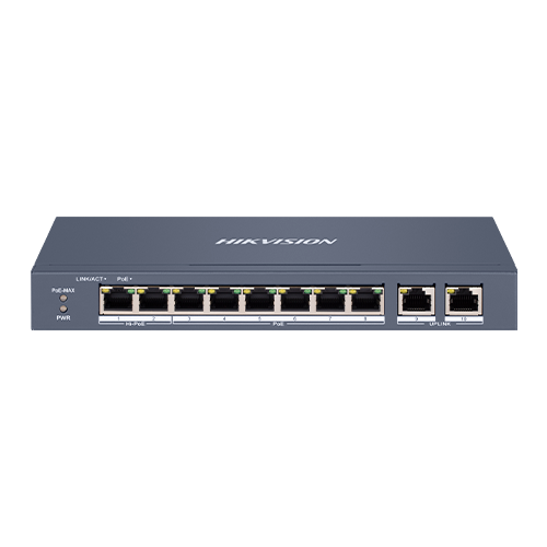 img24849large Switch 8 porturi 100 Mbps, PoE at/bf/bt, Smart Management - HIKVISION DS-3E1310HP-EI - imagine 1