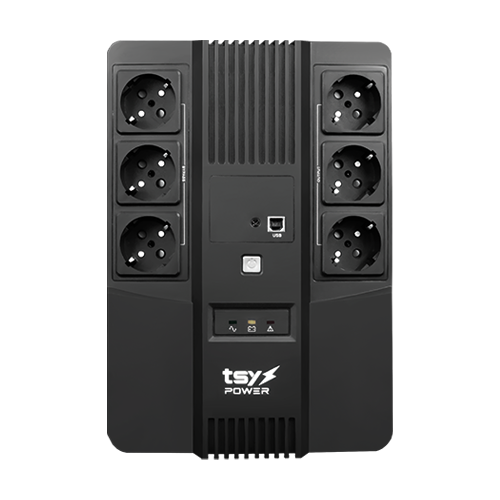 img26468large UPS TSY Power, 600VA/360W, LED, AVR-repornire automata, Management, 6 x Schuko, 2 x RJ45, 1 X USB type B TSY-D-0K6-LED - imagine 1