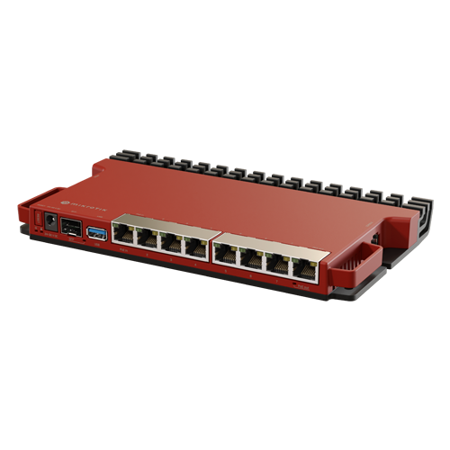 img26598large Router 8 porturi Gigabit, 1 port PoE IN, 1 port PoE Out, SFP 2.5G, NAND, USB, 1U - MikroTik L009UiGS-RM - imagine 1