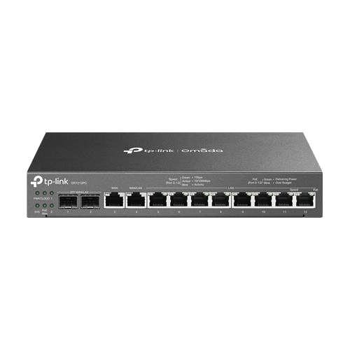 img28587large Router 3-in-1 VPN, Switch PoE, Controller, 2 x SFP 1G, 10 x RJ45 1G, Multi-WAN - TP-Link Omada ER7212PC - imagine 1
