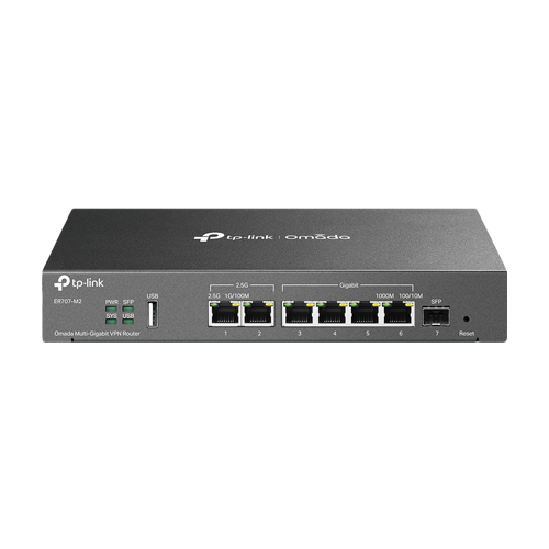 img29858large Router VPN, 2 x RJ45 2.5G, 1 x SFP Gigabit, 4 x RJ45 Gigabit, 1 x USB, 1U - TP-Link Omada ER707-M2 - imagine 1
