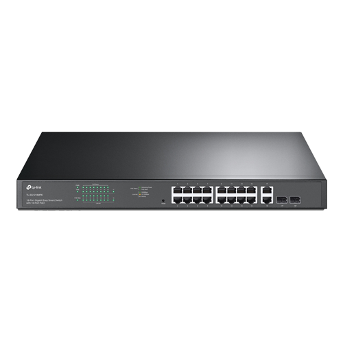 img30219large Switch 16 x RJ45 1G PoE, 2 x RJ45 1G, 2 x combo SFP + RJ45 1G, Managed - TP-Link TL-SG1218MPE - imagine 1