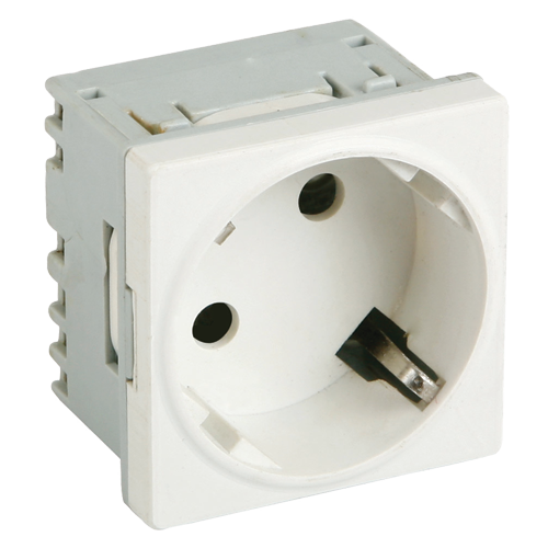 img3064large Priza modulara schuko cu impamantare, alb - DLX DLX-245-45 - imagine 1