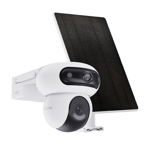 img31345large Camera IP PT Dual-Lens 4MP + panou solar 8W, Wi-Fi6, Baterie 10.400 mAh, Audio, IR 35M - EZVIZ CS-HB90/SP(2x4MP) - imagine 1