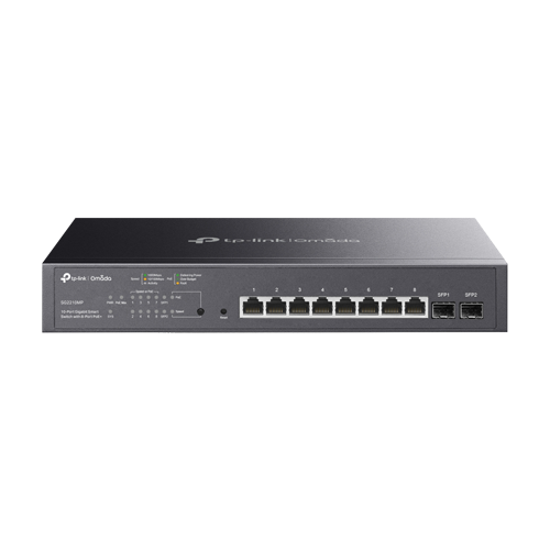 img31729large Switch L2+, 8 x RJ45 1G PoE, 2 x SFP 1G, Buget PoE 150W, Management - TP-Link Omada SG2210MP - imagine 1