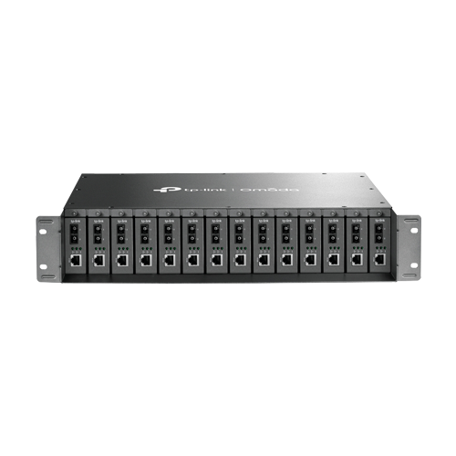 img31804large Sasiu rackabil 19 inch pentru 14 media convertoare, 2U - TP-Link Omada MC1400 - imagine 1