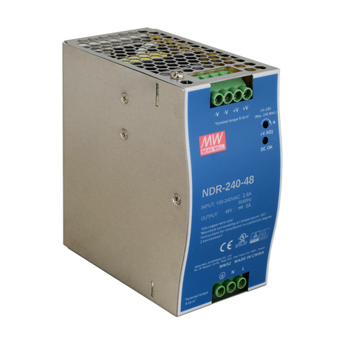 img32899large Sursa de alimentare in comutatie, 48V/5A, 240W, sina DIN - MEAN WELL NDR-240-48 - imagine 1