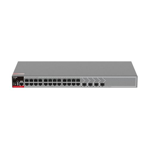 img33284large Switch L2+, 24 x RJ45 1G PoE, 4 x SFP 2.5G, Cloud Management - Ruijie RG-S2915-24GT4MS-P-L - imagine 1