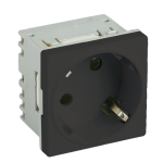 Priza modulara schuko cu impamantare, negru - DLX DLX-245-43