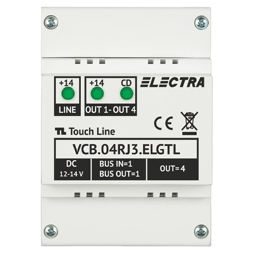 img34671large Doza derivatie video 4 iesiri, conectori RJ45, G3 - ELECTRA VCB.04RJ3.ELGTL - imagine 1