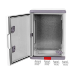 Cutie distributie IP67 din ABS gri, usa mata, placa metalica, 250x350x150 mm PD253515 - imagine 3