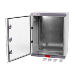 Cutie distributie IP67 din ABS gri, usa transparenta, placa metalica, 400x500x240 mm PS405024 - imagine 3