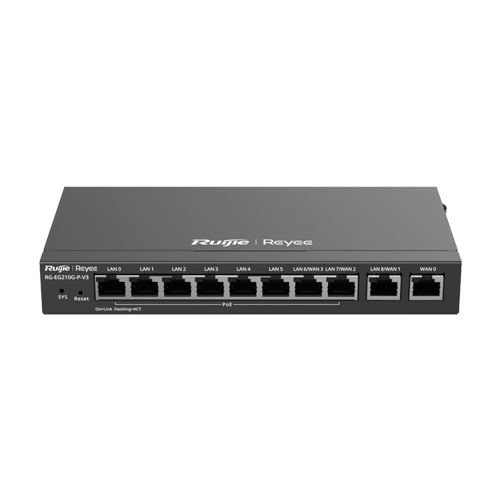 img36508large Router 8 x RJ45 1G PoE, 2 x RJ45 1G, Buget PoE 110W, Multi-WAN, Cloud Management - Ruijie RG-EG210G-P-V3 - imagine 1