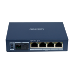 Media Convertor Gigabit 4 x RJ45 PoE, 1 x SC Single-Mode Bi-directional, 20 km - HIKVISION DS-3D504TP-A