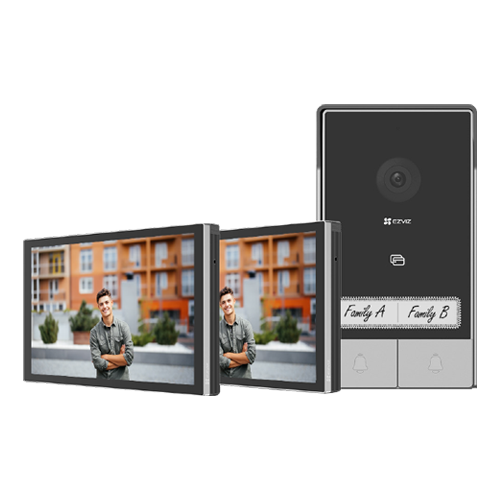 img37911large Kit video-interfon 2 familii, 2 x monitor tactil 7', camera 2K, audio, IR 6m, Wi-Fi6 - EZVIZ CS-HP7(3MP,2-Family Kit) - imagine 1