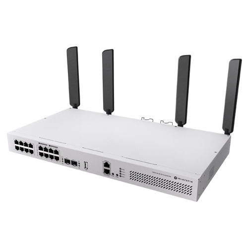 img38201large Switch L3, Wi-Fi 6 Dual-Band, 8 x RJ45 1G PoE, 8 x RJ45 1G, 2 x SFP+ 10G, 2 x AC, 1U - MikroTik CRS418-8P-8G-2S+5axQ2axQ-RM - imagine 1