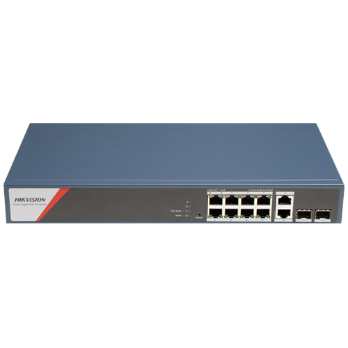 img38733large Switch 8 x RJ45 1G PoE 802.3af/at/bt, 2 x RJ45 1G, 2 x SFP 1G, Management - HIKVISION DS-3E1512HP-SI-8P2T2F - imagine 1