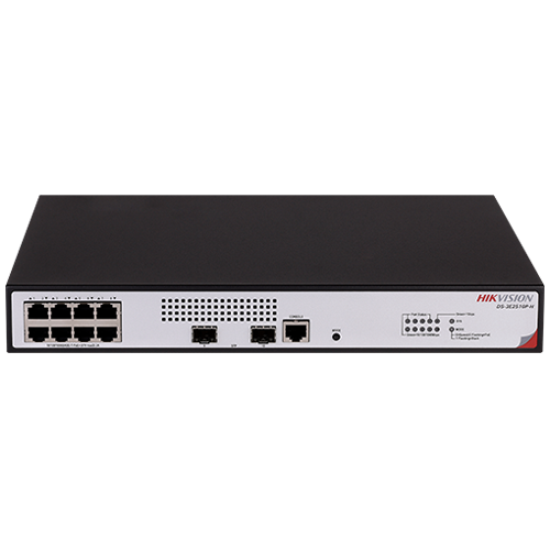 img38738large Switch L2+, 8 x RJ45 1G PoE 802.3af/at, 2 x SFP 1G, Management, 1U - HIKVISION DS-3E2510P-H - imagine 1