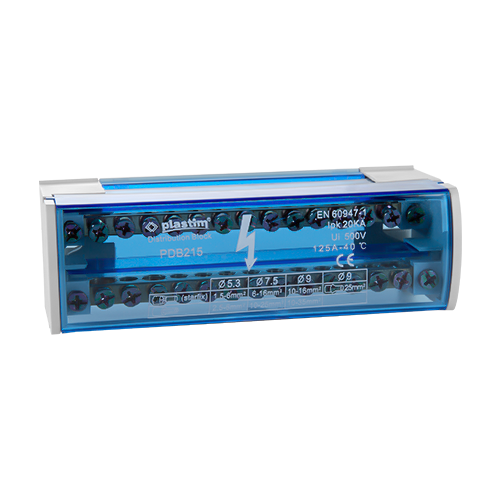 img39460large Bloc de distributie electrica, 2x15 poli, 125A - Plastim PDB215 - imagine 1