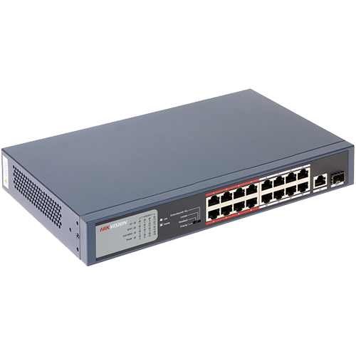 img4020large Switch 16 porturi PoE, 2 porturi uplink - HIKVISION DS-3E0318P-E-M - imagine 1