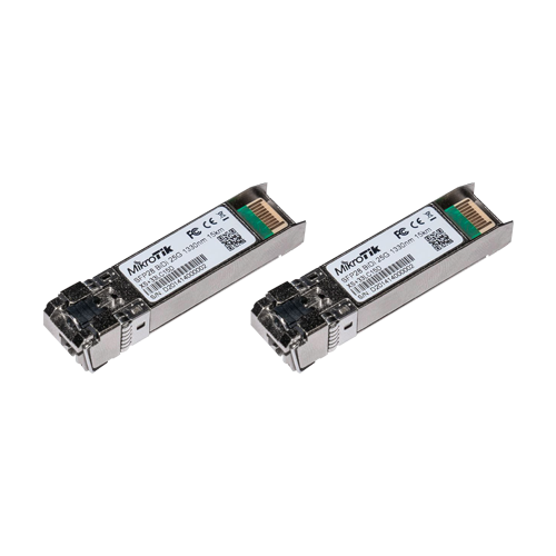 img44792large Kit 2 x Module SFP 1.25/10/25G, 15 Km, Single LC, SM 1270/1330nm - MikroTik XS+2733LC15D - imagine 1