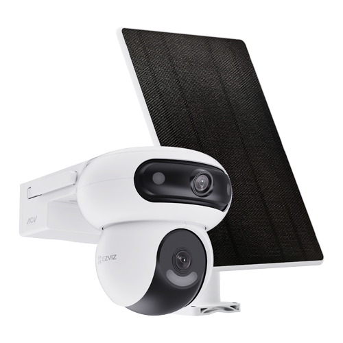 img46781large Camera IP PT Dual-Lens 4MP + panou solar 8W, Wi-Fi6&4G, Baterie 10.400 mAh, Audio, IR 35M - EZVIZ CS-HB90x/SP(4MP+4MP,W4GA) - imagine 1