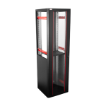 Rack de podea PRO SERIES 47U 19'' 600x600, capacitate 1000 kg, RAL 9005, asamblat ASY-47U-6060PRO - imagine 4
