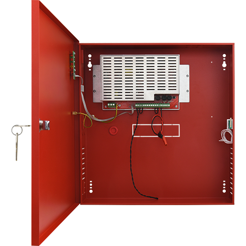 img5435large Sursa de alimentare EN 54-4, 27.6V/4.2A, cutie metalica cu loc acumulatori 2x17Ah/12V - PULSAR EN54C-5A17 - imagine 1
