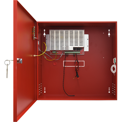 img5445large Sursa de alimentare EN 54-4, 27.6V/3.2A, cutie metalica cu loc acumulatori 2x40Ah/12V - PULSAR EN54C-5A40 - imagine 1
