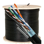 Cablu FTP autoportant, cat 5E, CUPRU 100%, 305m, negru TSY-FTP5E-MESS - imagine 2