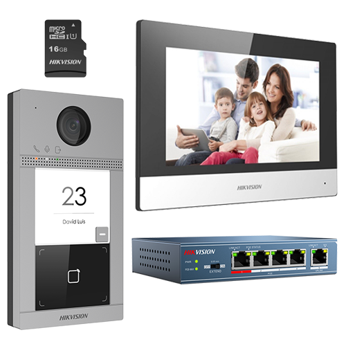 img5651large KIT videointerfon pentru o familie, Wi-Fi 2.4Ghz, monitor 7 inch - HIKVISION DS-KIS604-S - imagine 1