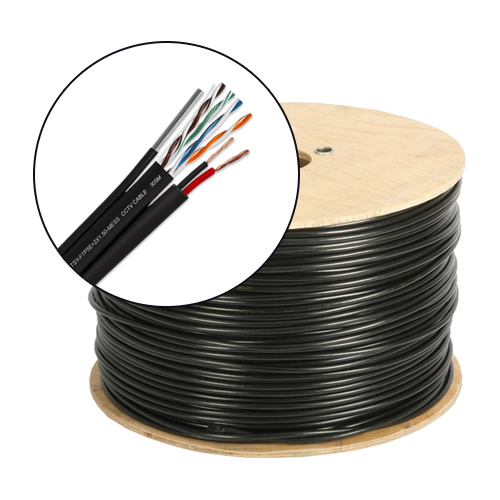 img5825large Cablu FTP autoportant cu alimentare 2x1.5, cat 5E, CUPRU 100%, 305m, negru TSY-FTP5E+2x1.50-MESS - imagine 1