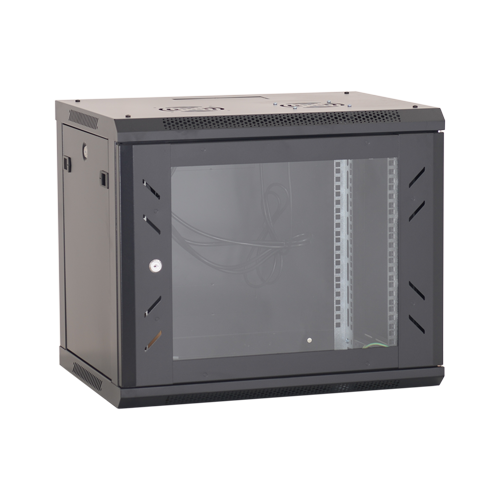 img6055large Rack perete 12U 19' 600x450, capacitate incarcare 80 Kg, negru - ASYTECH Networking ASY-12U-6045W - imagine 1
