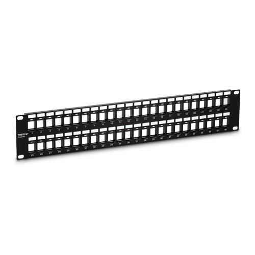 img6309large Patch Panel 48 porturi blank keystone 2U - TRENDnet TC-KP48 - imagine 1