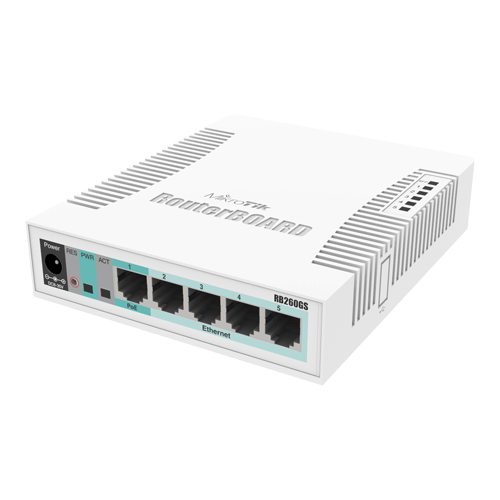 img6421large Smart Switch, 5 x Gigabit, 1 x SFP - Mikrotik CSS106-5G-1S - imagine 1