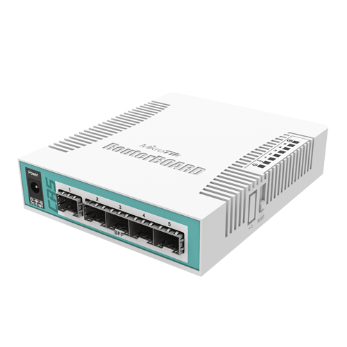 img6430large Smart Switch, 5 x SFP, 1 x Combo port SFP/Gigabit - Mikrotik CRS106-1C-5S - imagine 1