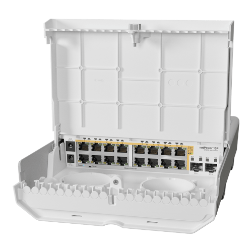 img6457large Smart Switch outdoor 16 x Gigabit PoE-Out, 2 x SFP+ - Mikrotik CRS318-16P-2S+OUT - imagine 1