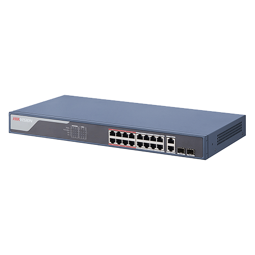 img6485large Switch 16 porturi PoE 100Mbps, 2 port uplink Gigabit, SMART Management - HIKVISION DS-3E1318P-EI - imagine 1